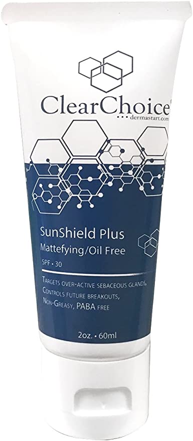 DERMASTART- Clear Choice SPF30 Sunshield Plus Mattefying/Oil Free    2oz