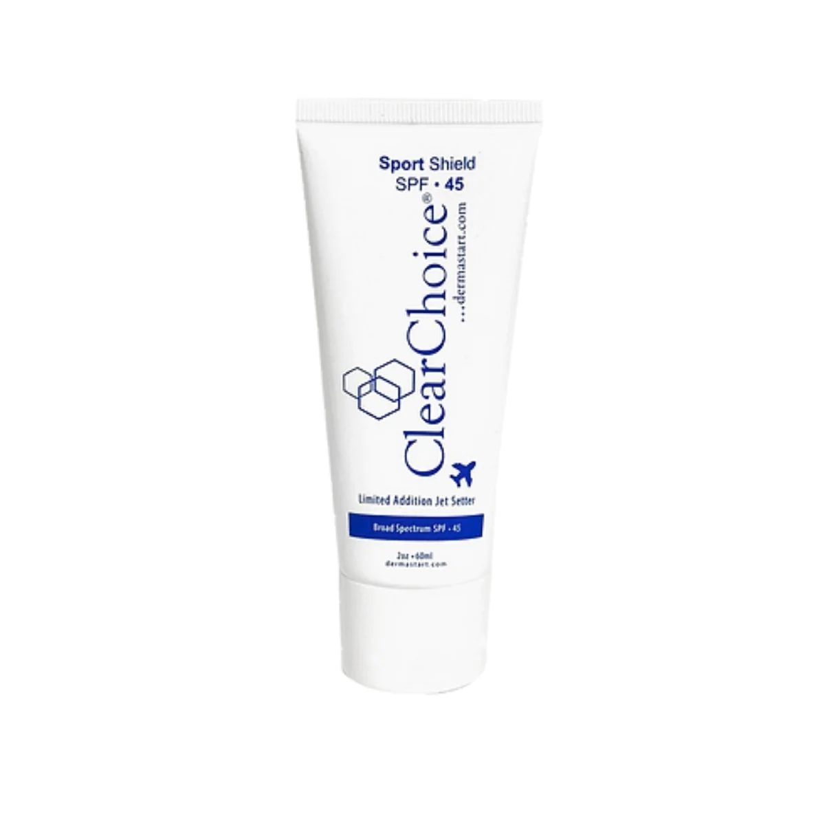 DERMASTART- Clear Choice Sport Shield SPF45, Limited Addition Jet Setter   2oz